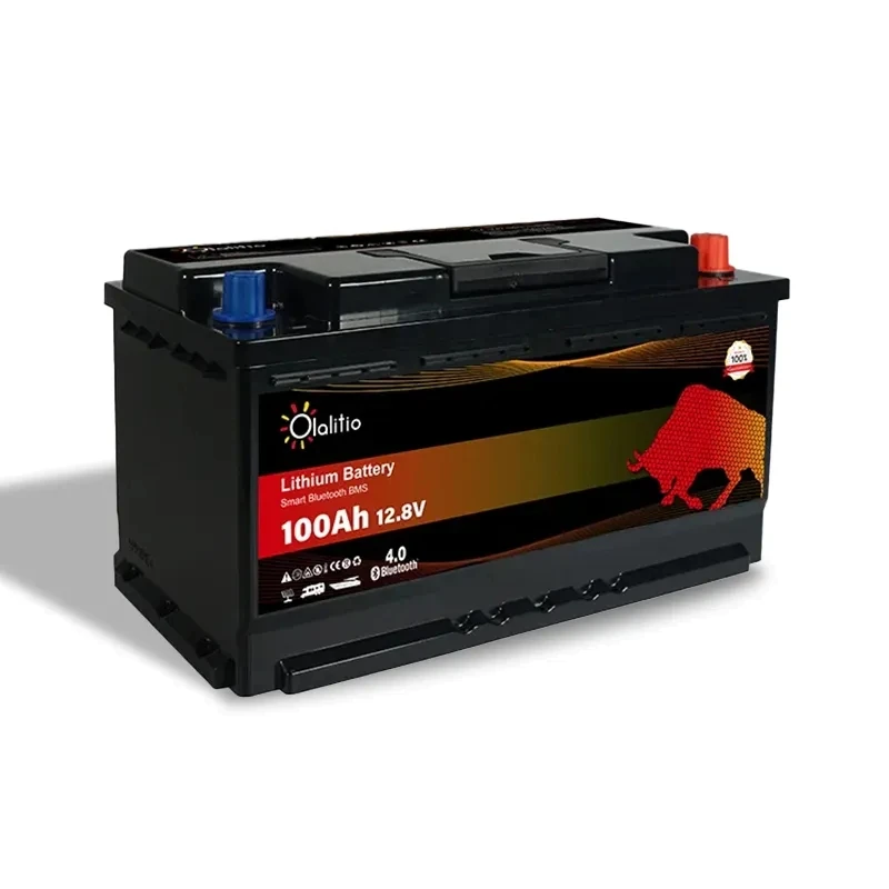 Olalitio - OLA-12-100-S LiFePO4 12V 100Ah Lithium Batterie Mit Smart BMS 1 Olalitio - OLA-12-100-S LiFePO4 12V 100Ah Lithium Batterie Mit Smart BMS