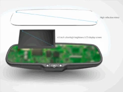 ACV - 4.3 Zoll Spiegelmonitor Inkl. Win CE Navigation + Bluetooth Frei -Klang Garage s iegel 3 1280x1280